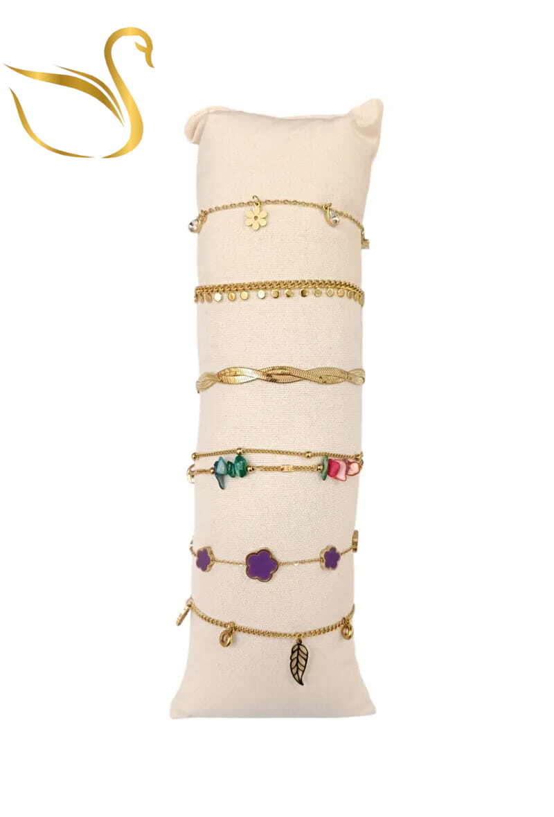 Grossiste Emma Fantaisies - Bracelet en lot avec présentoir Or