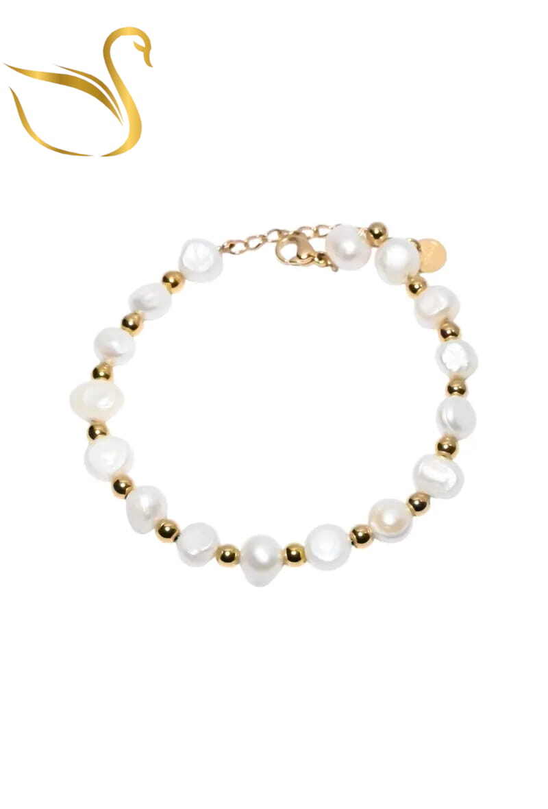 Grossiste Emma Fantaisies - Bracelet perle naturelle Or