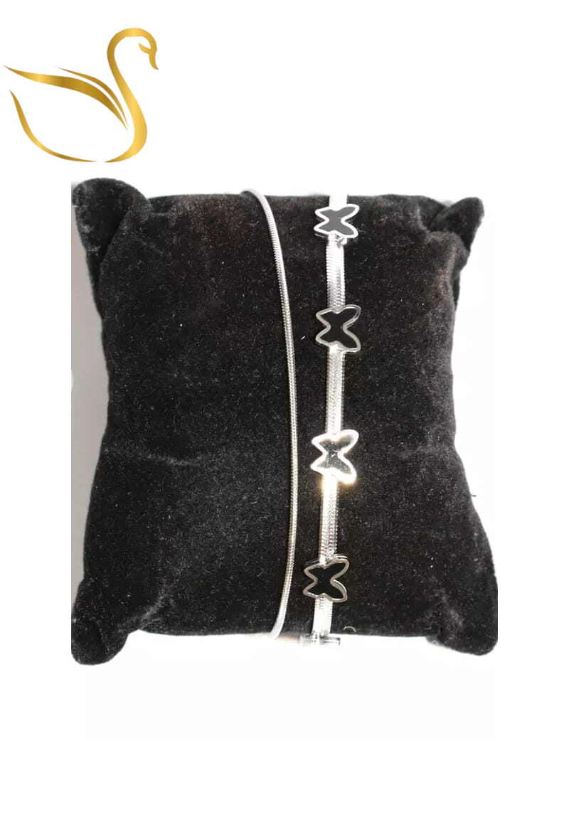 Grossiste Emma Fantaisies - Bracelet papillon Argent
