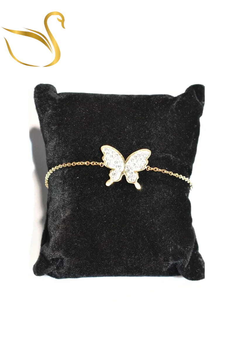 Grossiste Emma Fantaisies - Bracelet papillon Or