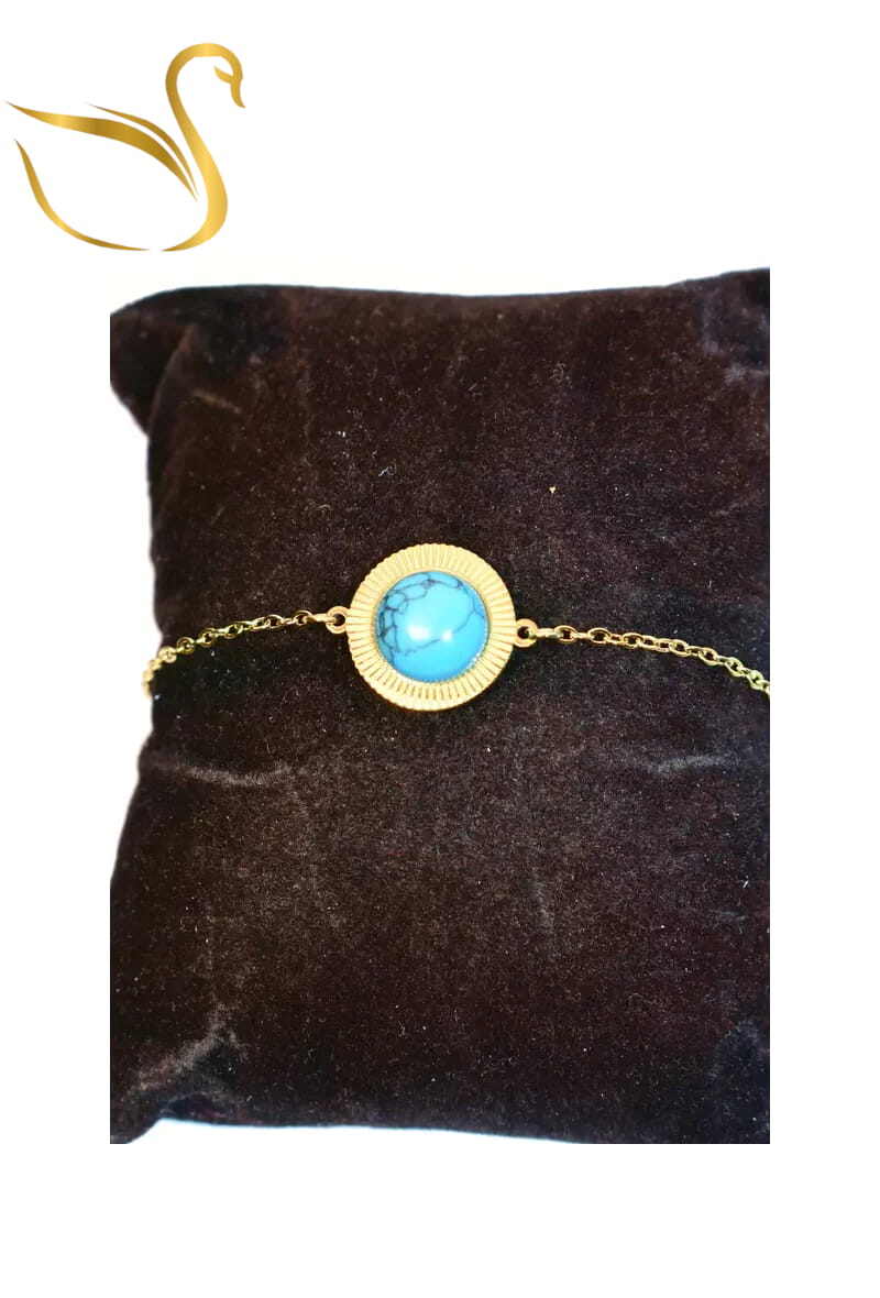 Grossiste Emma Fantaisies - Bracelet turquoise Or