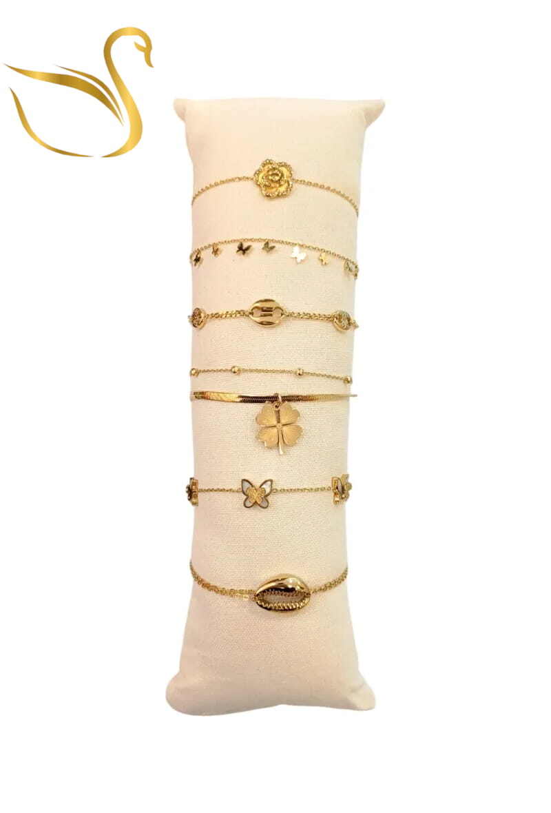 Grossiste Emma Fantaisies - Bracelet en lot avec présentoir Or