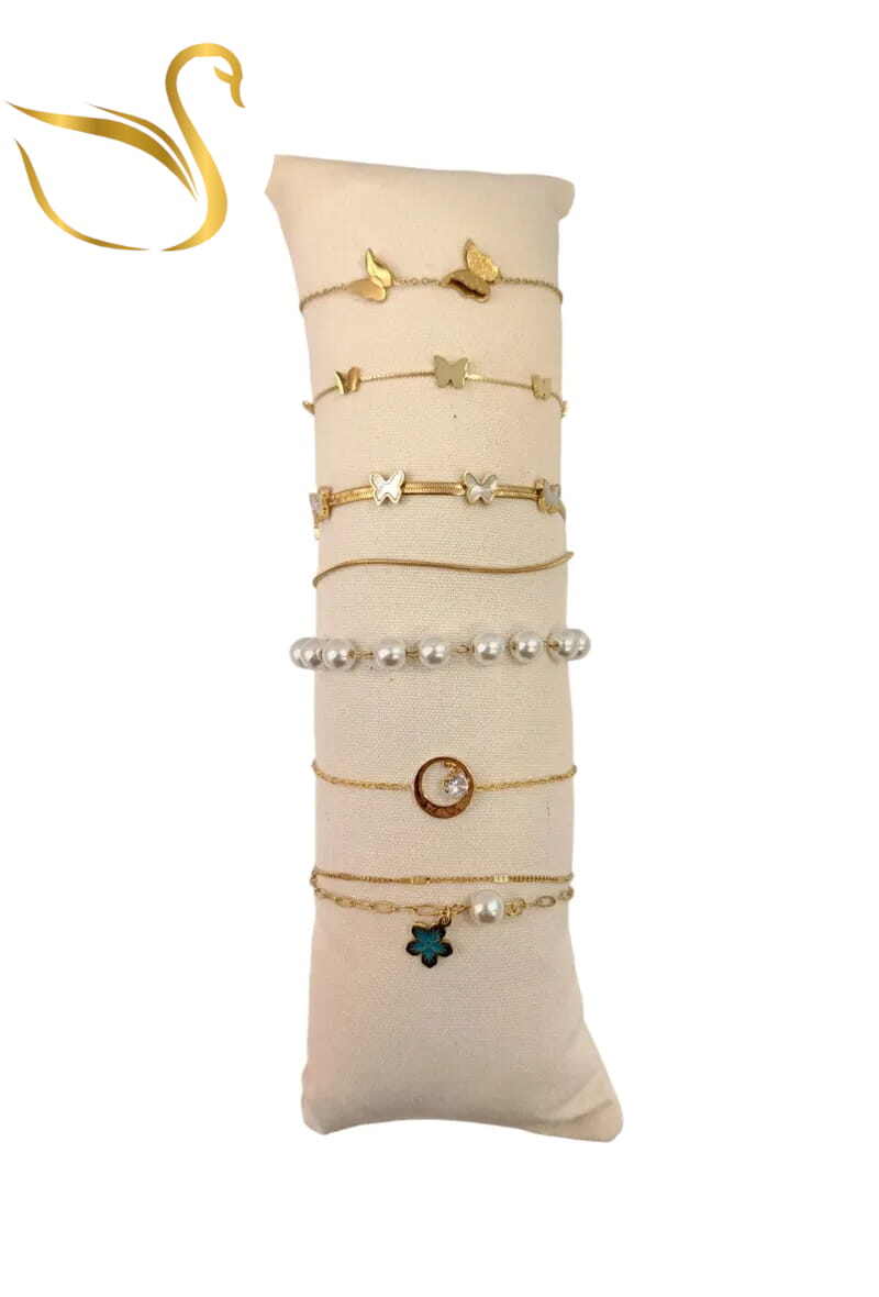 Grossiste Emma Fantaisies - Bracelet avec présentoire en lot Or