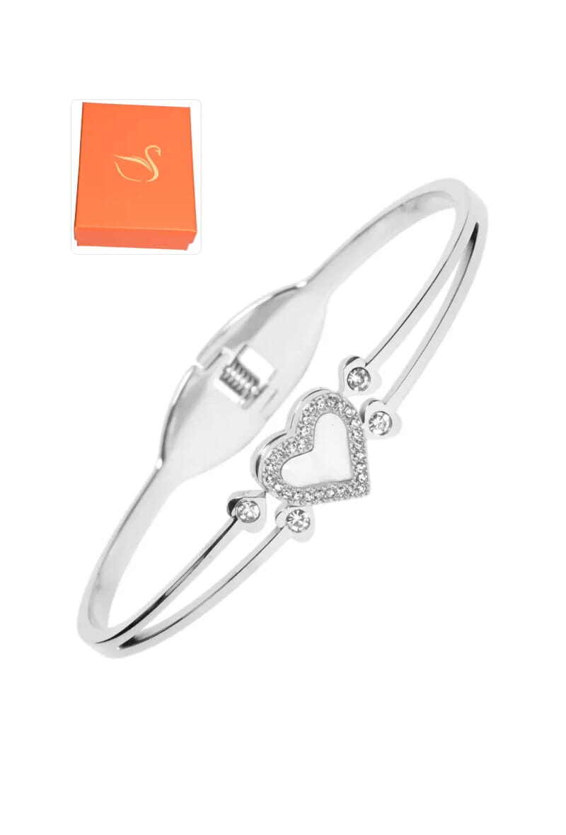 Grossiste Emma Fantaisies - Coffret jonc cadeaux coeur Argent