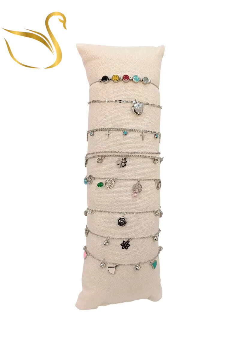 Grossiste Emma Fantaisies - Bracelet en lot avec présentoire Argent