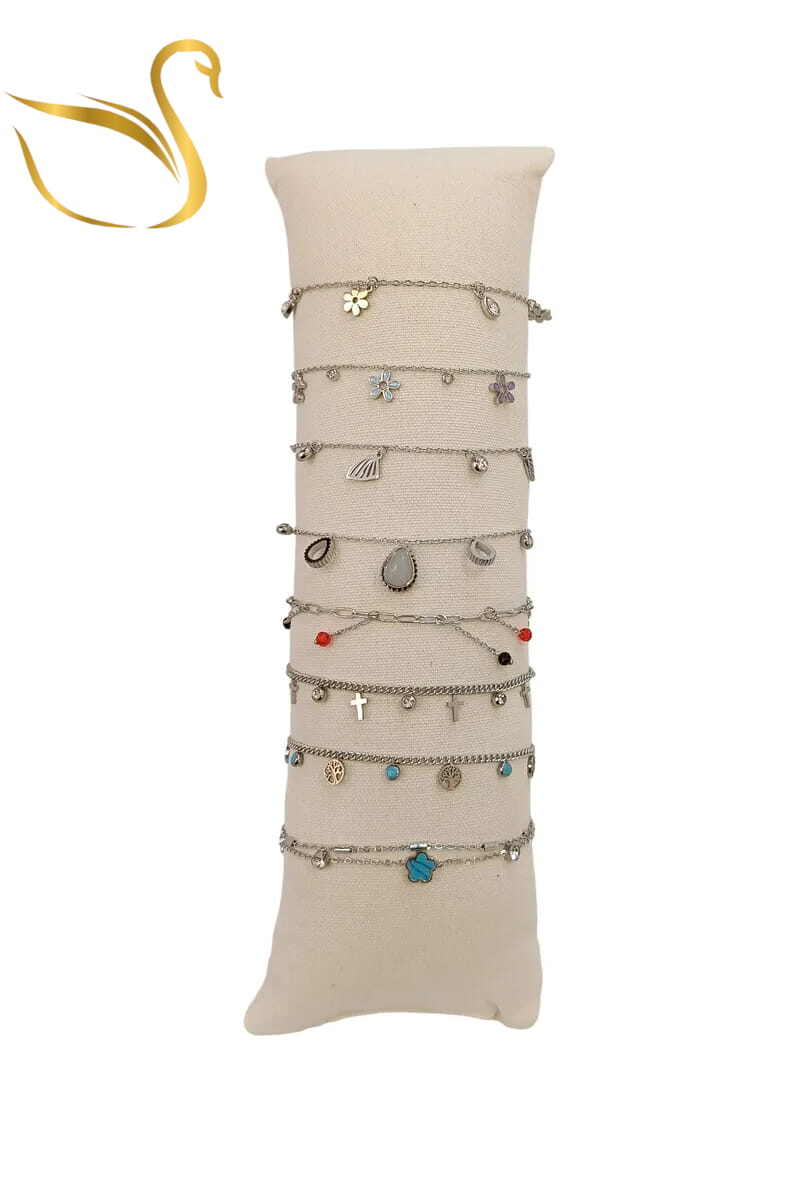 Grossiste Emma Fantaisies - Bracelet en lot avec présentoire Argent
