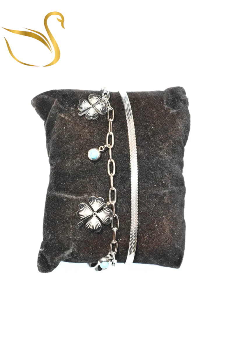 Grossiste Emma Fantaisies - Bracelet trèfle Argent