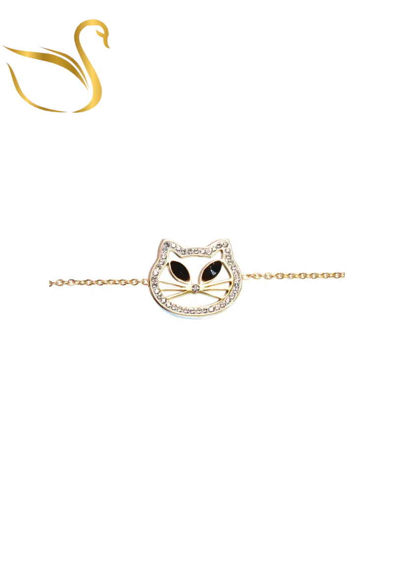 Grossiste Emma Fantaisies - Bracelet chat Or