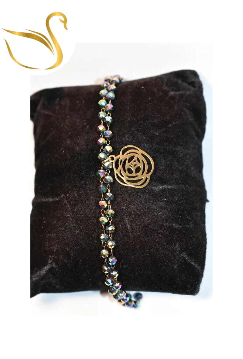 Grossiste Emma Fantaisies - Bracelet fleur Or