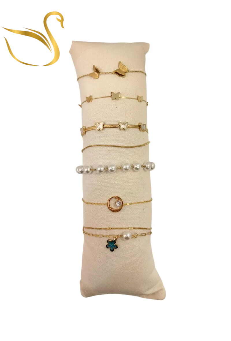 Grossiste Emma Fantaisies - Bracelet avec présentoire en lot Or