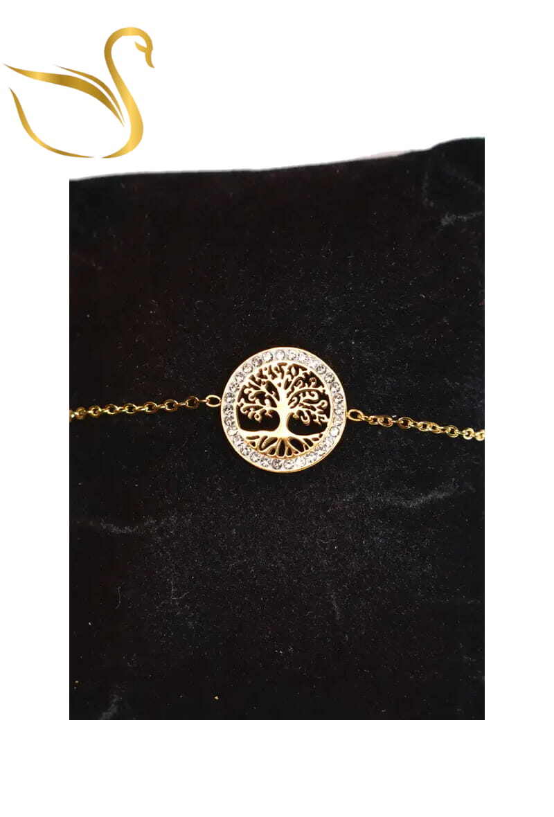 Grossiste Emma Fantaisies - Bracelet arbre de la vie Or