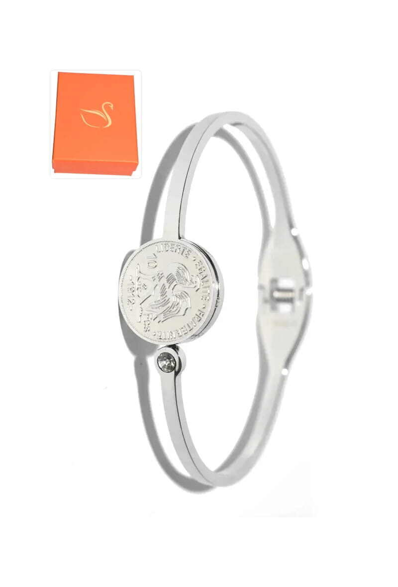 Grossiste Emma Fantaisies - Coffret cadeaux jonc coq reine Liberté Egalité Fraternité Argent