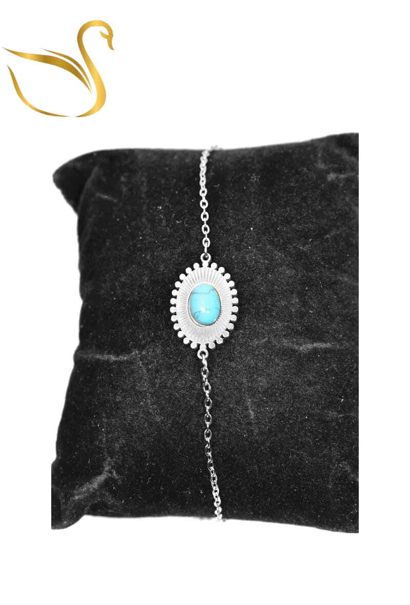 Grossiste Emma Fantaisies - Bracelet turquoise Argent