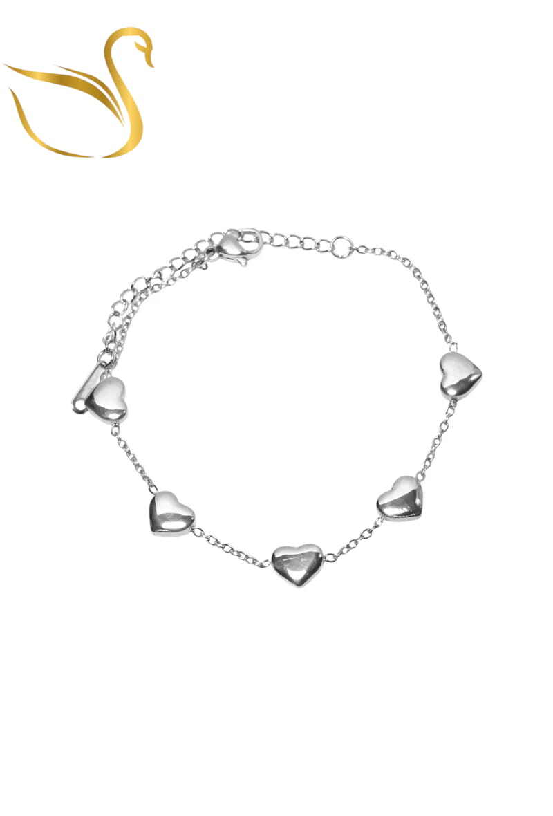 Grossiste Emma Fantaisies - Bracelet coeur Argent