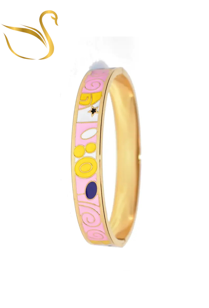 Grossista Emma Fantaisies - Bracciale Thai Colorato in Oro