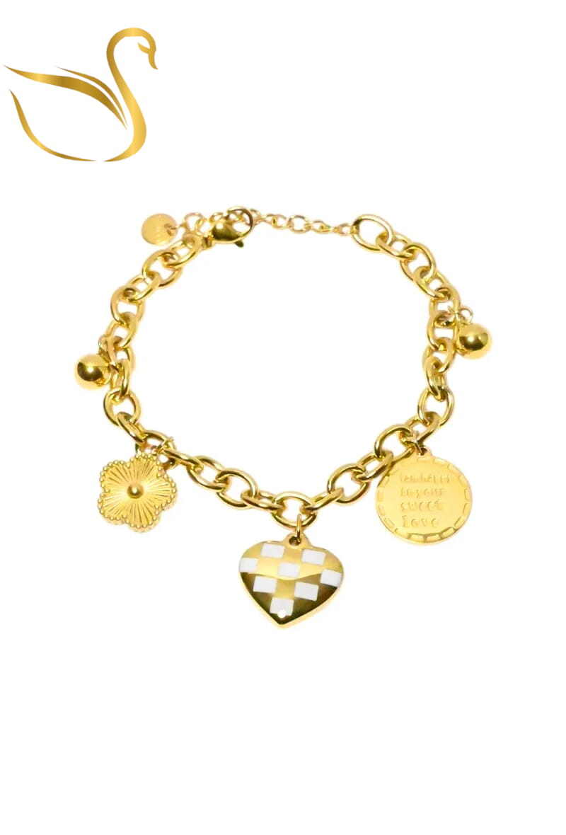 Grossiste Emma Fantaisies - Bracelet breloque coeur Or