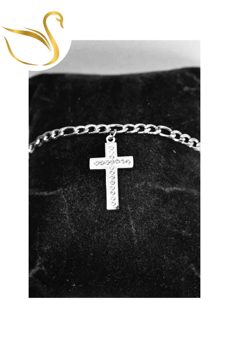 Grossiste Emma Fantaisies - Bracelet croix Argent