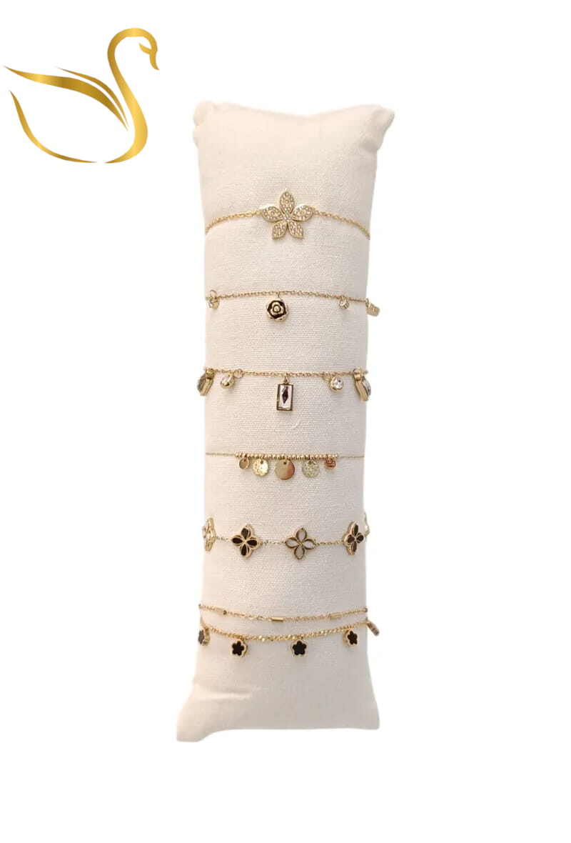 Grossiste Emma Fantaisies - Bracelet avec présentoire en lot Or