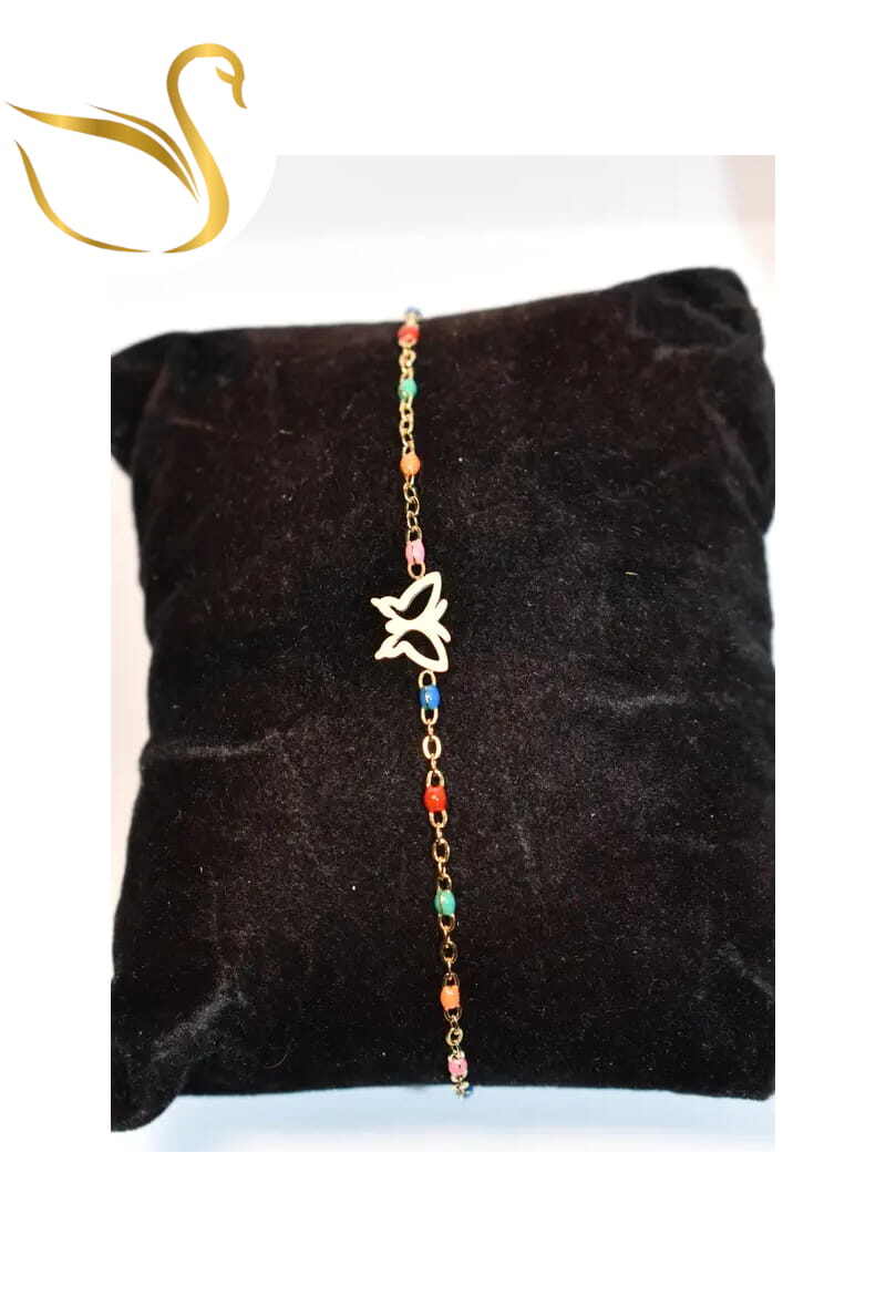 Grossiste Emma Fantaisies - Bracelet papillon Or