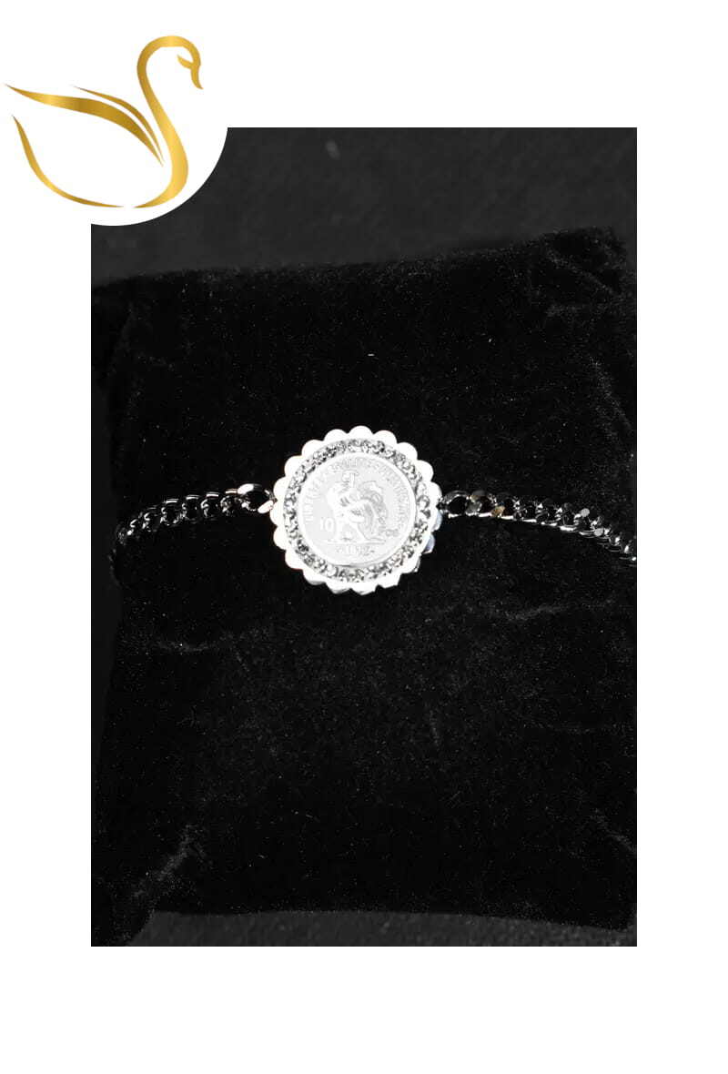 Grossiste Emma Fantaisies - Bracelet coq reine liberté fraternité égalite Argent