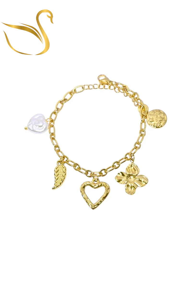 Grossiste Emma Fantaisies - Bracelet breloque coeur Or