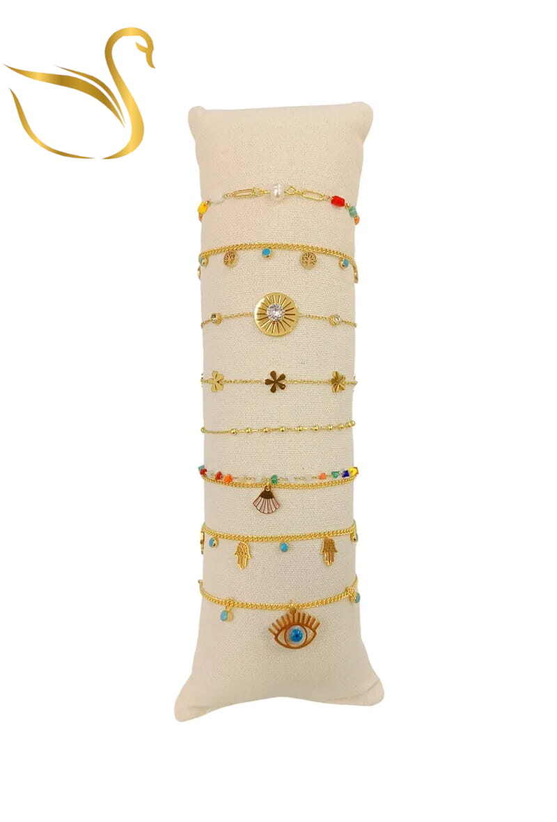 Grossiste Emma Fantaisies - Bracelet en lot avec présentoire Or