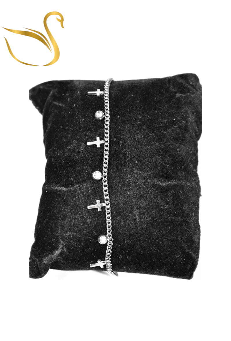 Grossiste Emma Fantaisies - Bracelet croix Argent