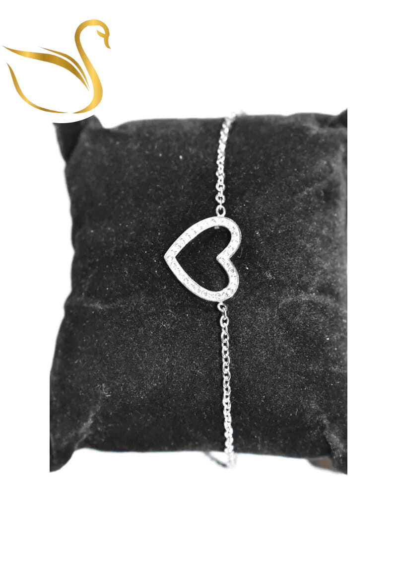 Grossiste Emma Fantaisies - Bracelet Coeur Argent