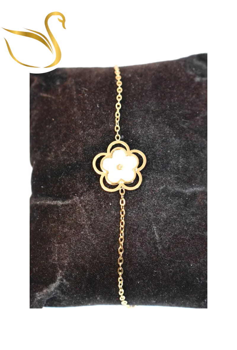 Grossiste Emma Fantaisies - Bracelet fleur Or