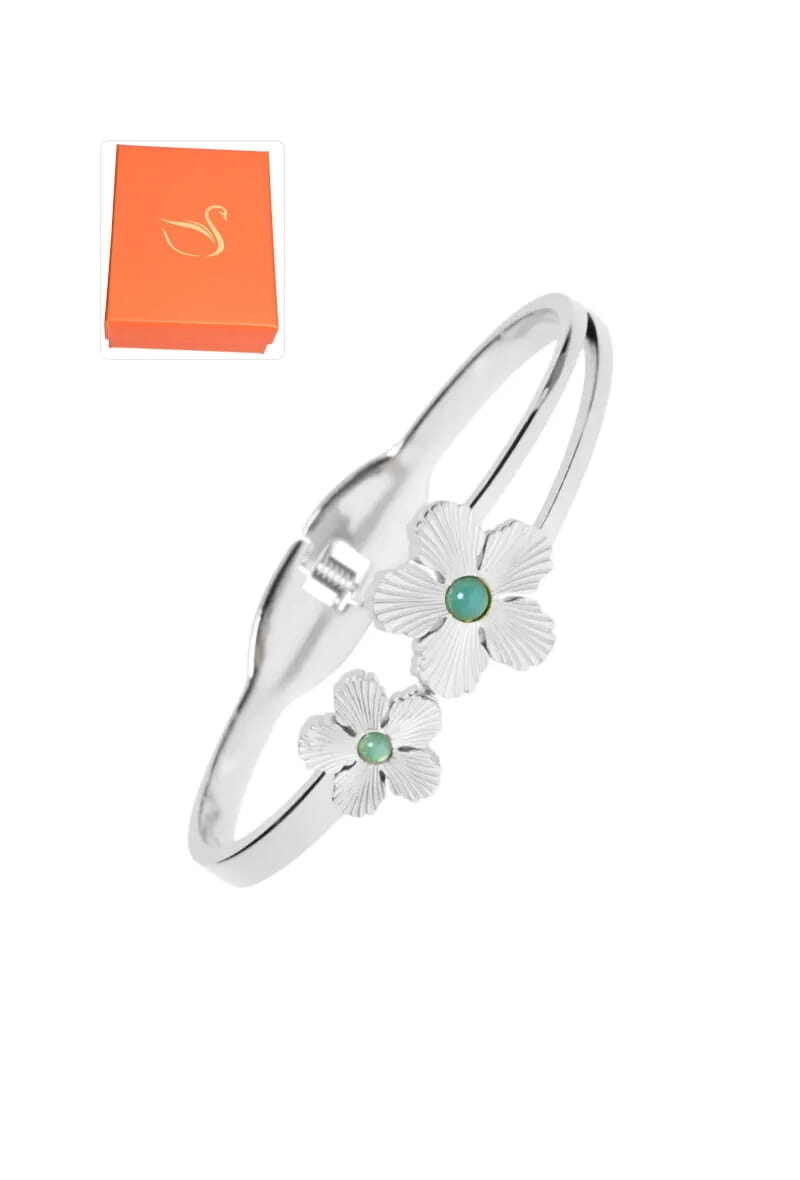 Grossiste Emma Fantaisies - Coffret cadeaux jonc tréfle Argent