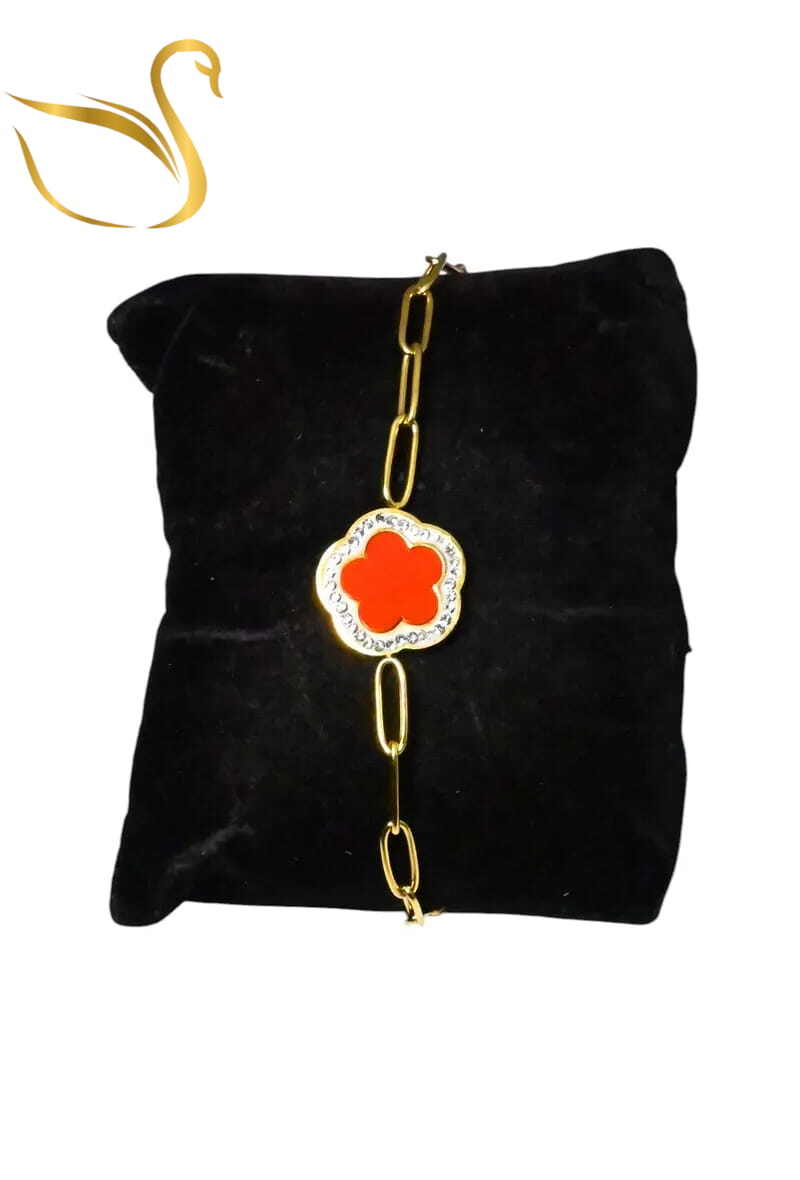 Grossiste Emma Fantaisies - Bracelet fleur Or