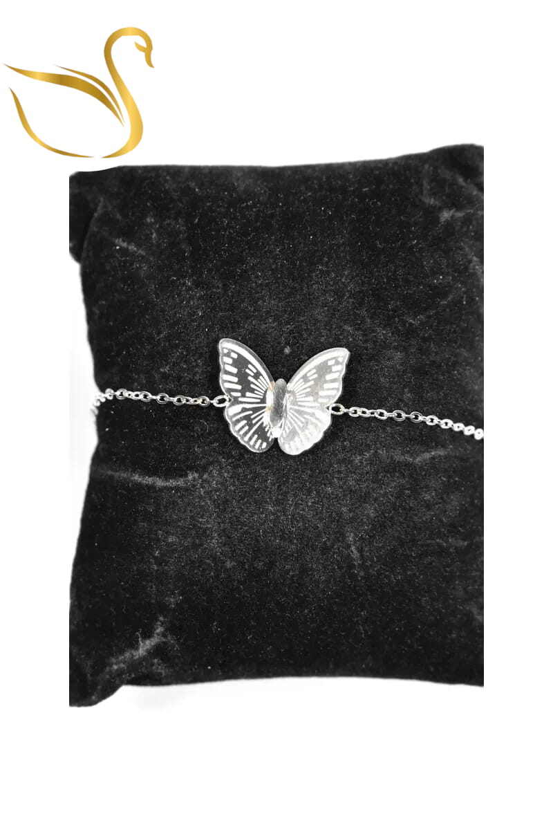 Grossiste Emma Fantaisies - Bracelet papillon Argent