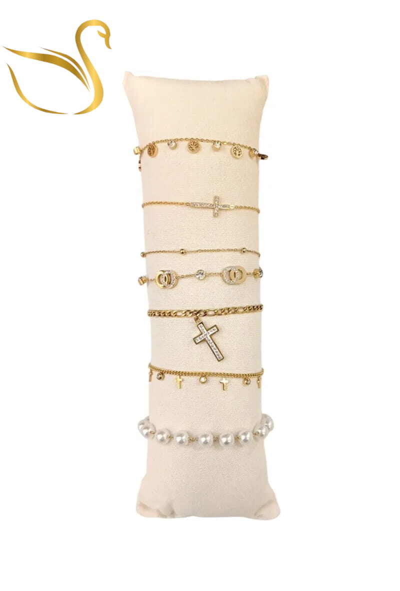 Grossiste Emma Fantaisies - Bracelet en lot avec présentoir Or