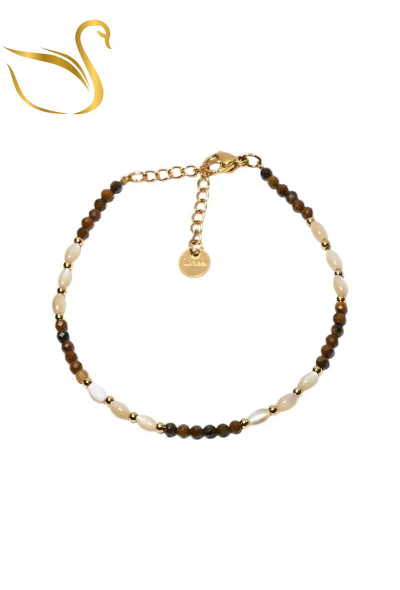 Grossiste Emma Fantaisies - Bracelet pierre minérale Or