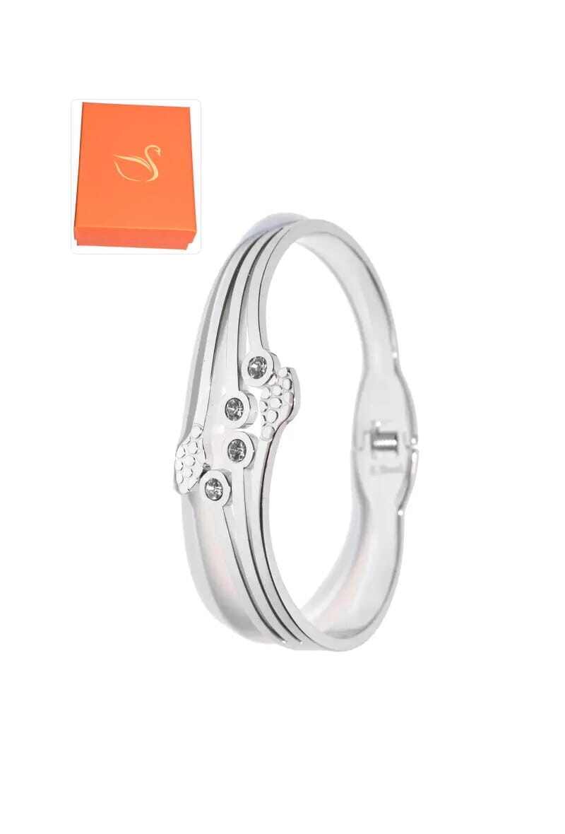 Grossiste Emma Fantaisies - Coffret cadeaux jonc feuille de la vie Argent