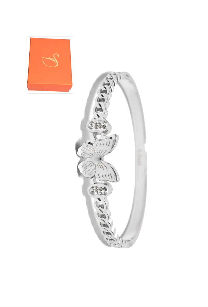 Grossiste Emma Fantaisies - Coffret cadeaux jonc papillon Argent