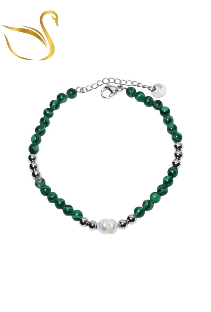 Grossiste Emma Fantaisies - Bracelet pierre minérale perle naturelle Argent