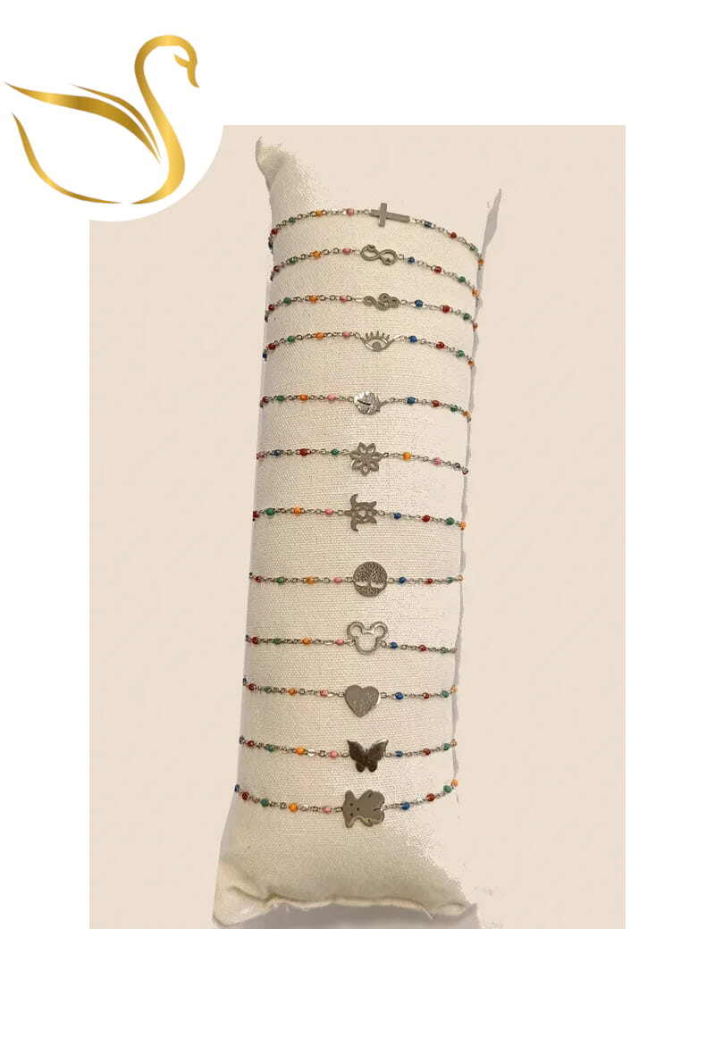 Grossiste Emma Fantaisies - Bracelet lot de bracelet avec présentoire Argent