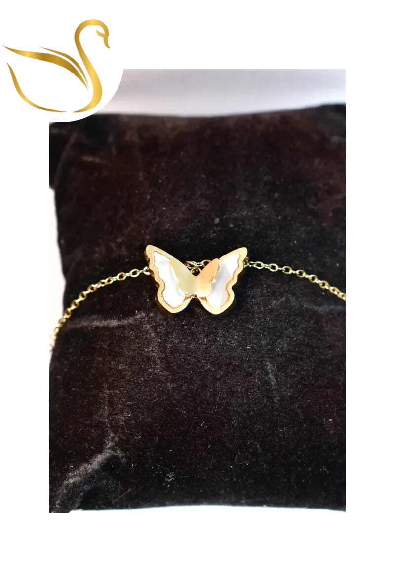 Grossiste Emma Fantaisies - Bracelet papillon Or
