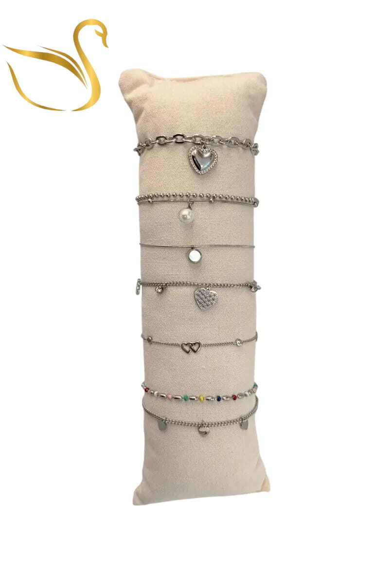 Grossiste Emma Fantaisies - Bracelet avec présentoire en lot Argent