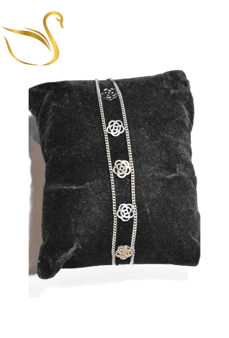 Grossiste Emma Fantaisies - Bracelet fleur Argent