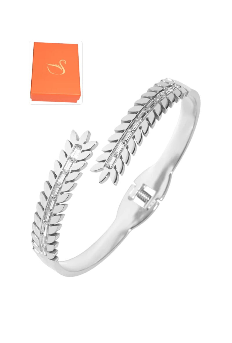 Wholesaler Emma Fantaisies - Gift box jewelry leaf bangle