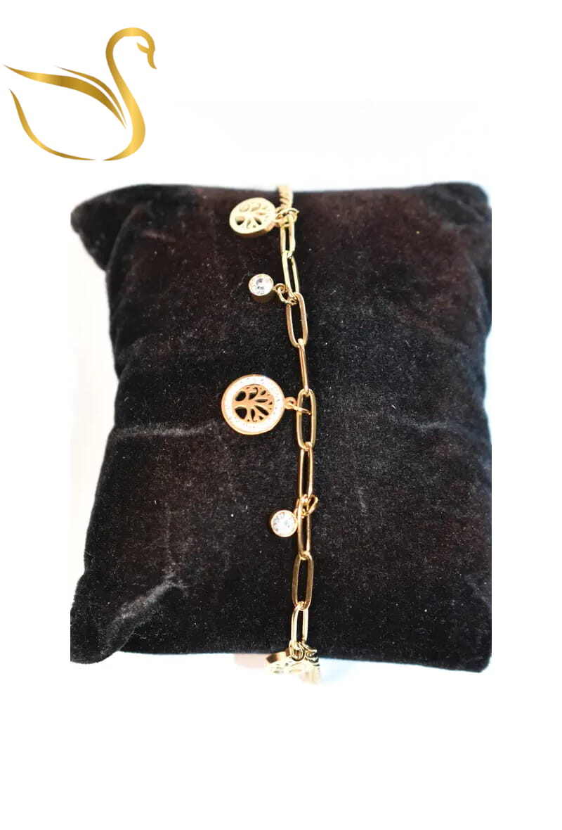 Grossiste Emma Fantaisies - Bracelet arbre de la vie Or