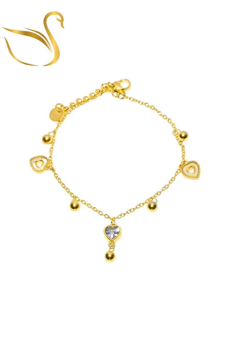 Grossiste Emma Fantaisies - Bracelet coeur Or