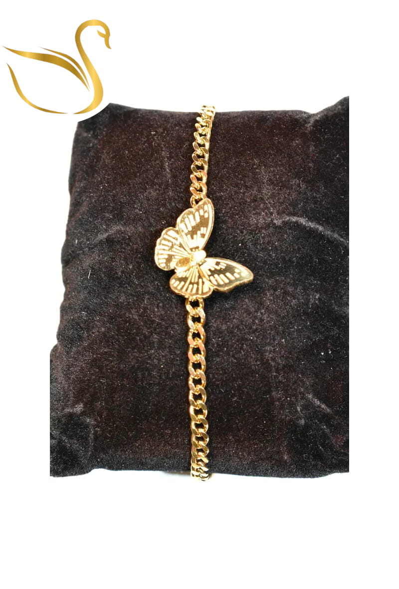 Grossiste Emma Fantaisies - Bracelet papillon Or