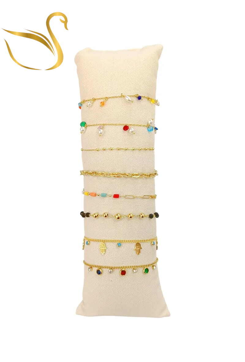 Grossiste Emma Fantaisies - Bracelet en lot avec présentoire Or