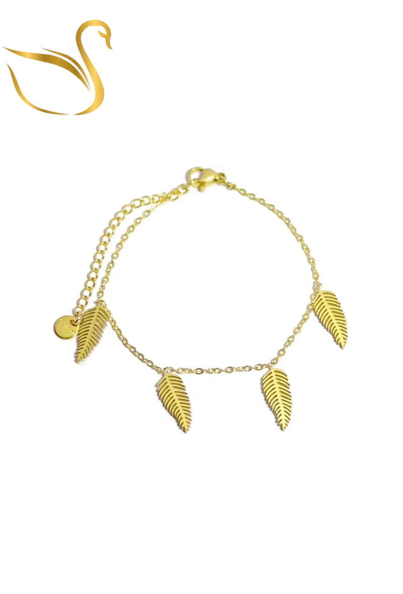 Grossiste Emma Fantaisies - Bracelet feuille de la vie Or