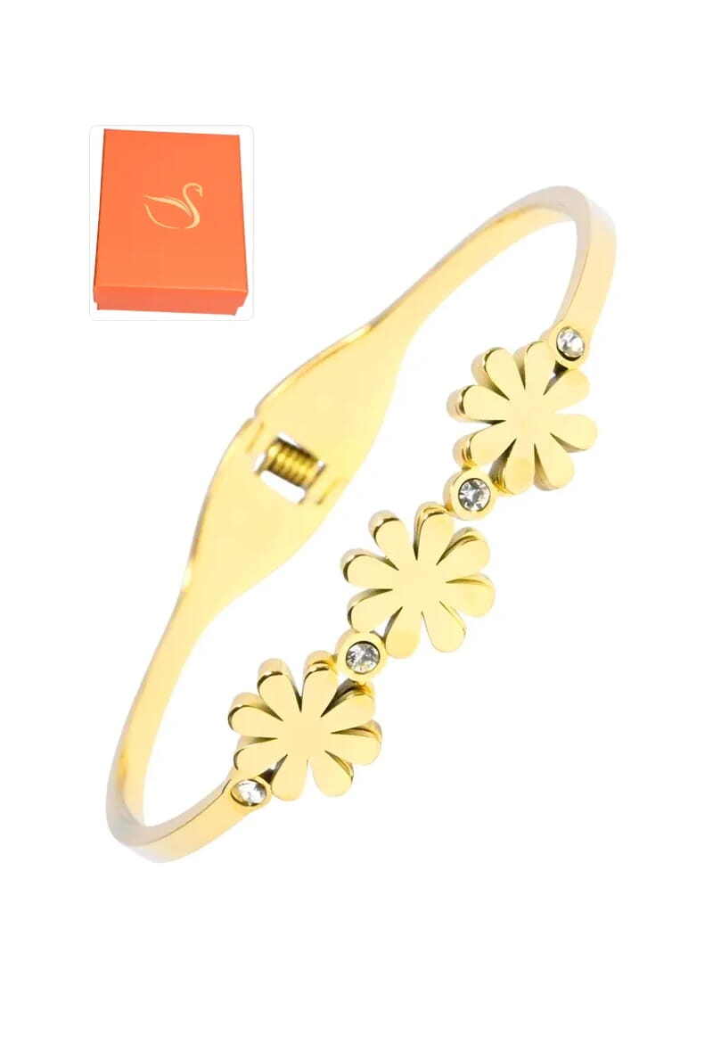 Grossiste Emma Fantaisies - Coffret cadeaux jonc fleur Or