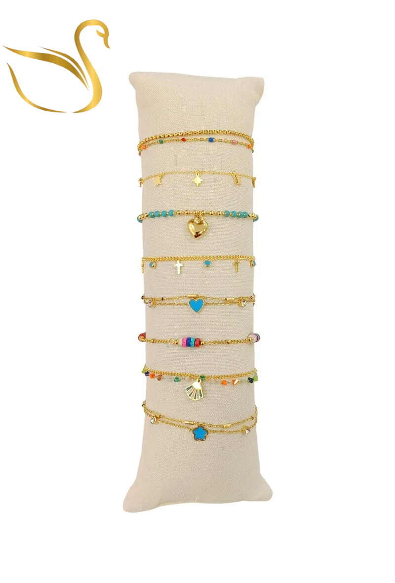 Grossiste Emma Fantaisies - Bracelet en lot avec présentoire Or
