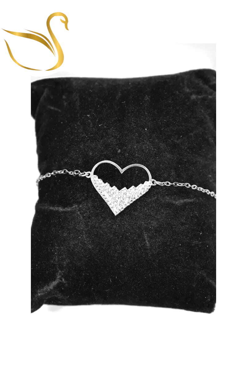 Grossiste Emma Fantaisies - Bracelet Coeur Argent
